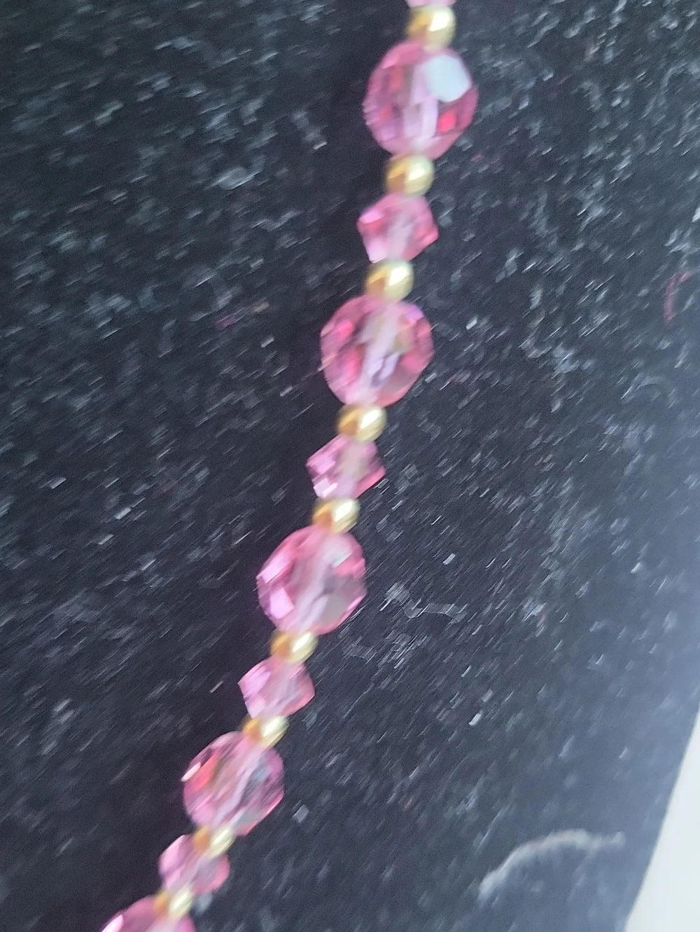 Pink Crystal Beaded Necklace - Women Jewelry